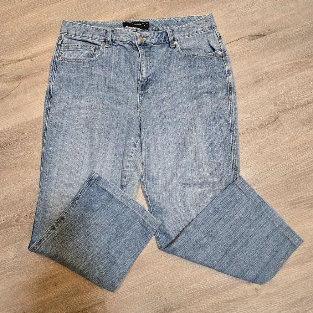 Venezia Cropped Ankle Stretch Blue Denim Jeans Women's Size 16 - 27" Inseam
